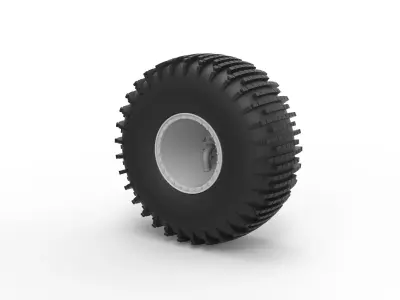 Offroad wheel 38 Scale 1 to 20 3D print model