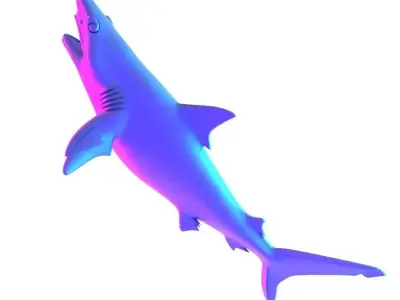 Flame Neon Blaze Shark toy 3D print model