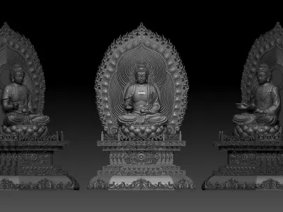 Amitabha Buddha  3D print model