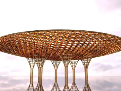Inverted Canopy architectural structure 3D model