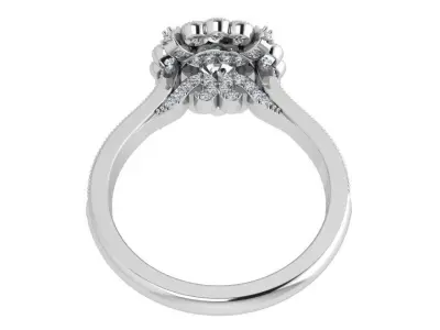Flower Halo Ring 3784 3D print model