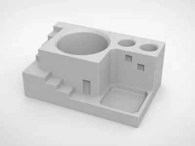 small stairs pattern vase 3D print model
