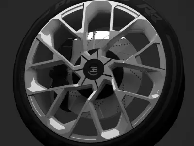 Bugatti Wheel 3D model