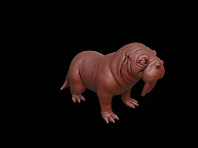 Walrus Animal Sculpture 3D print model