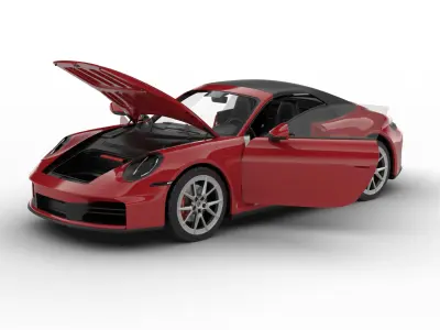 Porsche 911 Carrera S Cabrio 2025 HQ 3d model 3D model