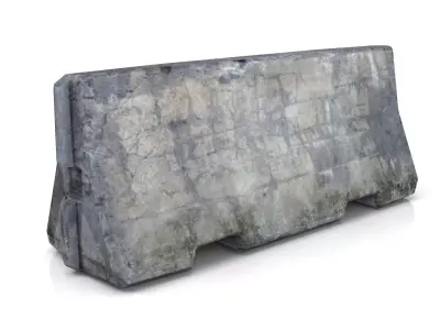 Concrete Barrier Low Poly Low-poly 3D model