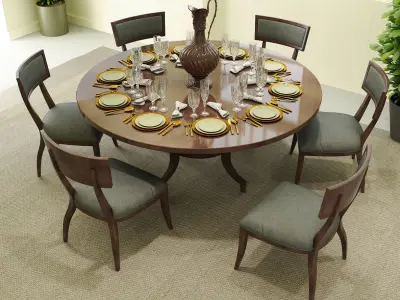 Dining Room -interior scene 3D model