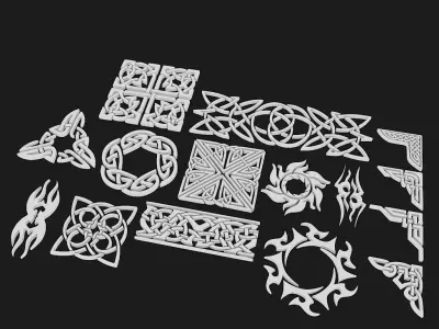 3D Celtic ornament 3D model