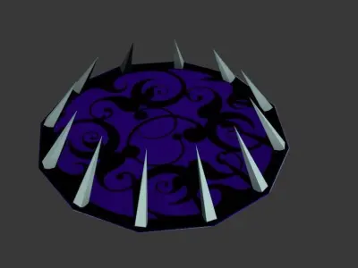 Magic Portal with animation Low-poly 3D model