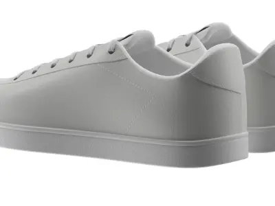 Sneakers White Leather 3D model