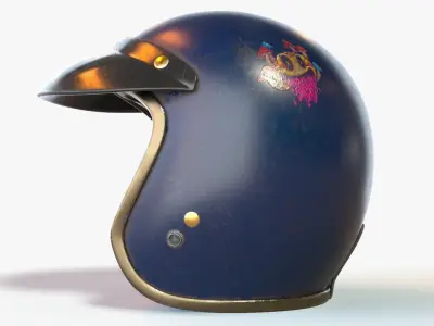 Old Helmet Low-poly 3D model