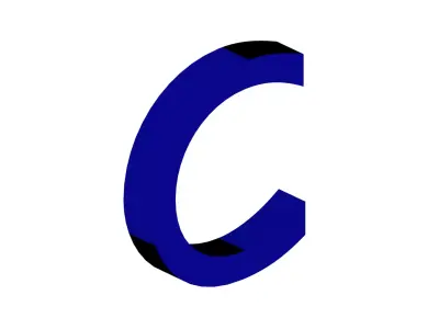 Uwanile Letter C Dimensions 3 cm Tall per 5 mm deep Free 3D print model