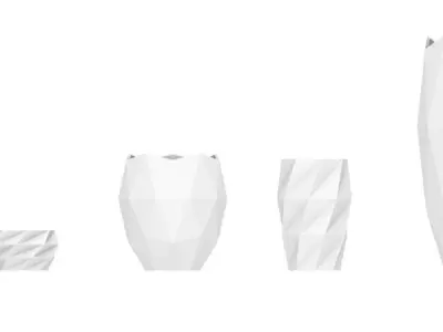 Geometric Planters - Type 1 and 2  3D print model