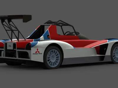 Mitsubishi Lancer Evolution 2 HighQuality GameReady Low-poly 3D model