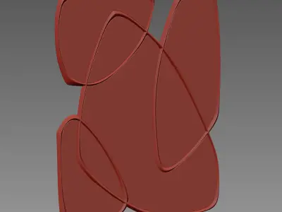 Zeta Mirror in Mayan Bronze 3D model
