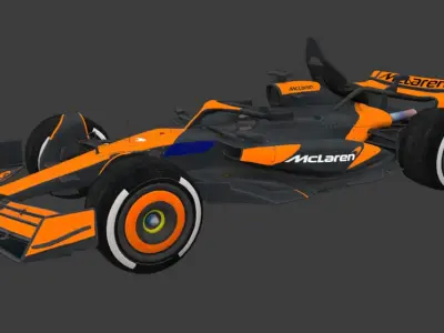McLaren Formula 1 Team Race Car pubg Low-poly 3D model