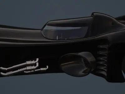 Batmobile 1989 Low-poly 3D model