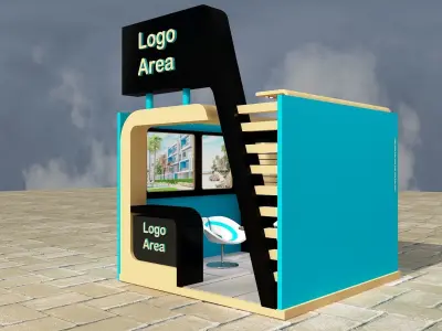 Booth Exhibition Stand a356 3D model