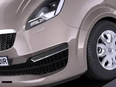 HQLowPoly Generic Van 2016  Low-poly 3D model