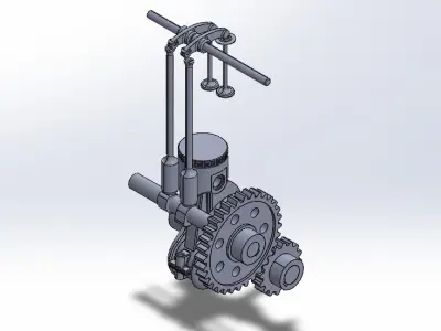 Combustion Engine Mechanism Free 3D model