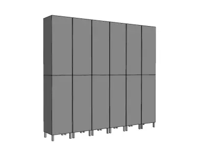 Locker Room  Low-poly 3D model