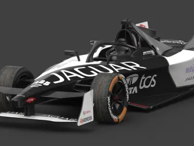 Jaguar Racing Formula E 2024 PBR 3D model