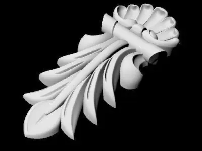 Central decor ornament for furniture 3D model 223