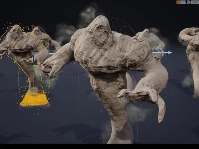 Sand elemental low-poly game engine ready 3D model Low-poly 3D model