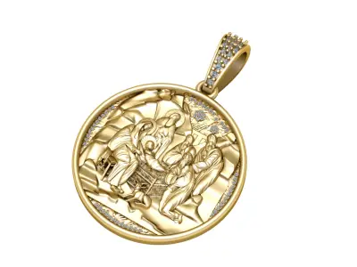 MARY AND JESUS FAMILY PENDANT 3D PRINTABLE MODEL 3D print model