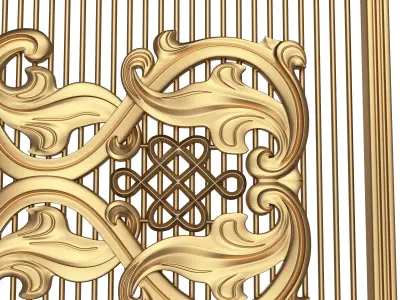 Lattice Carved Panel for CNC Low-poly 3D model