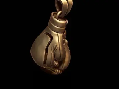 boxing gloves pendant 3D print model