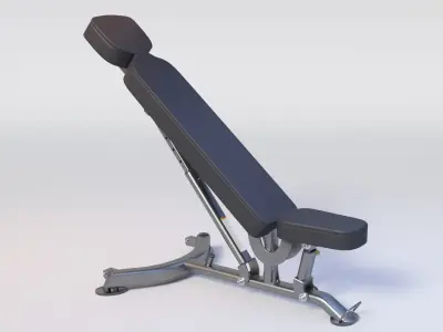 FLAT-INCLINE BENCH - Professional 3D Gym Model Low-poly 3D model