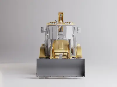 Realistic Backhoe Loader by Terlan125 High quality 3D model