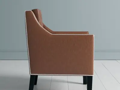 Cocktail Leather Armchair 3D model
