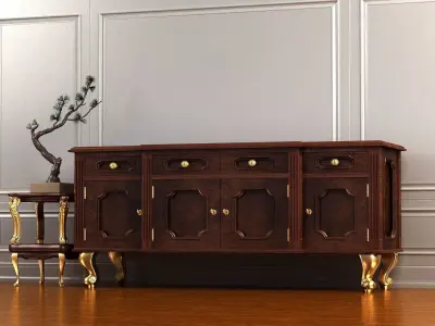 cabinet cabinet wardrobe sofa bed table bookshelve 3D model