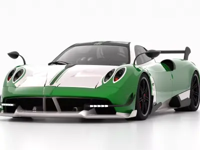 CAR - PAGANI HUAYRA WITH INTERIOR Low-poly 3D model