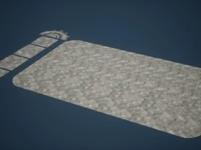 Floor Game Ready mat Low-poly 3D model