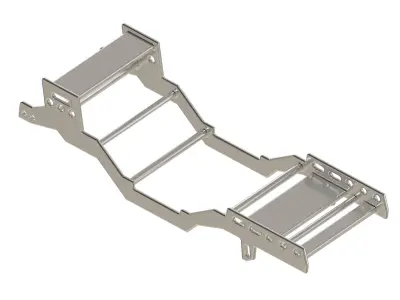 Steel Automotive Chassis Frame 3D print model