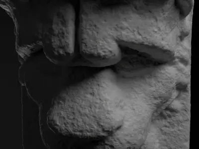 Lion Head Sculpture 3D print model