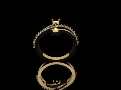 Beautiful Yellow Sapphire Ring Free 3D model