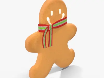 Gingerbread Cookie 5 Low-poly 3D model