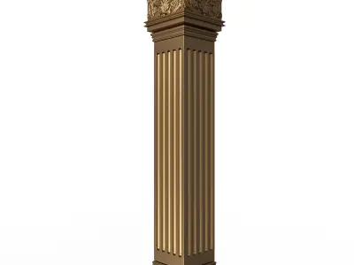 Column Capital 01202 Low-poly 3D model
