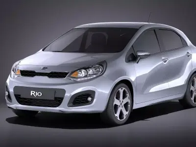 Kia Rio 2014 5door VRAY 3D model