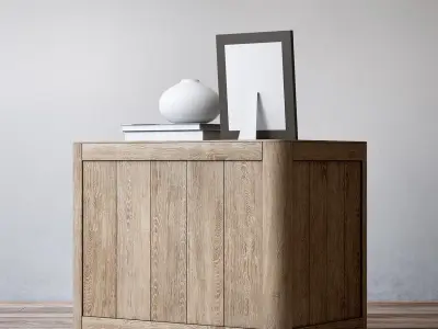 RH MARTENS 30in CLOSED NIGHTSTAND 3D model