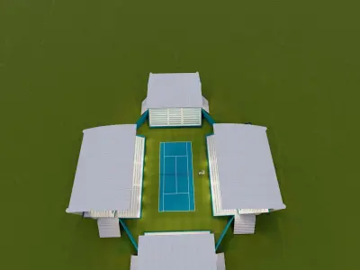  High Quality 3D Tennis Racket and Ball Model Game-Ready Low-poly 3D model