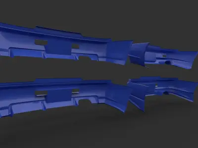 Body kit Skyline R34 Bumper rear 3D model