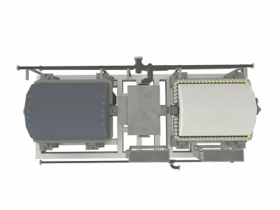 Ethylene Compressor Low-poly 3D model