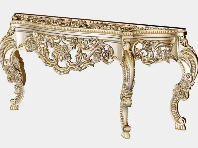 Carved console ornament for cnc 02 3D model