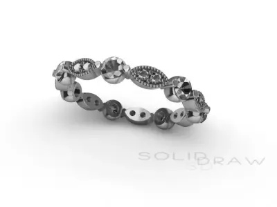 RING PANDORA WEDDING BAND 3D print model