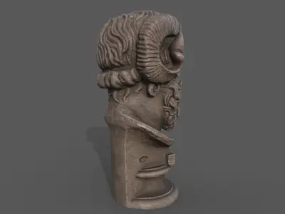 Zeus Ammon  Low-poly 3D model